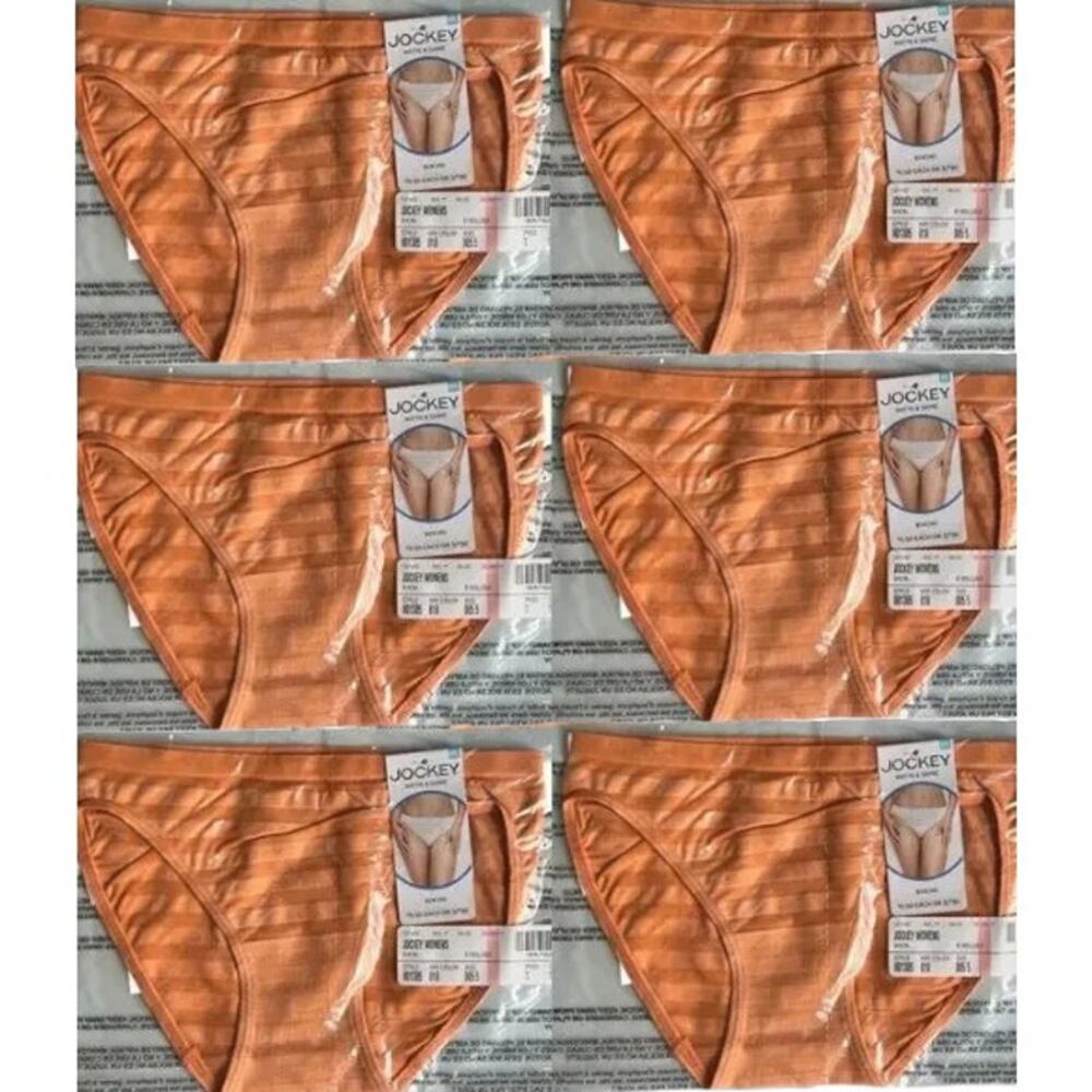 Jockey Women's Matte and Shine Orange Bikini Panties - Pack